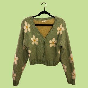LA Hearts Green Button Up Cardigan